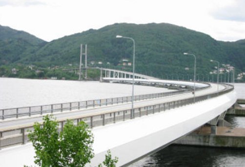 Blick von der Schwimmbrücke aus