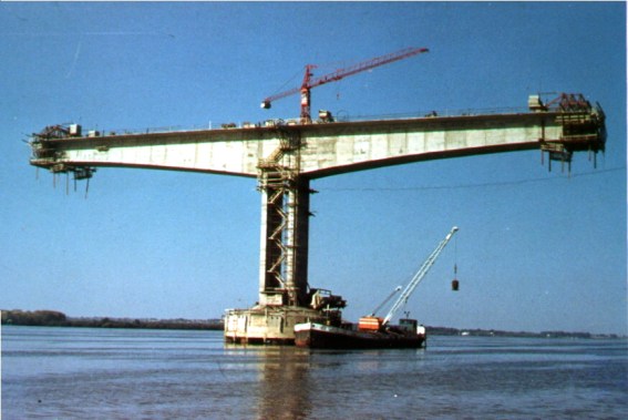 Der Freivorbau in der Bauphase