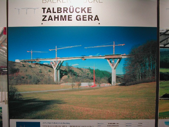 Foto der Baustelle auf der Ausstellung 'Strassenbrücken'
