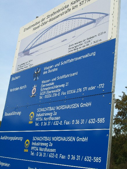 Kaiserwegbrücke B167 über Oder Havel Kanal Kanal