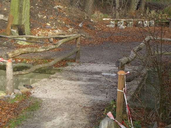 Tegeler Fließ Brücke auf Privatgrundstück an der Mönchmühle