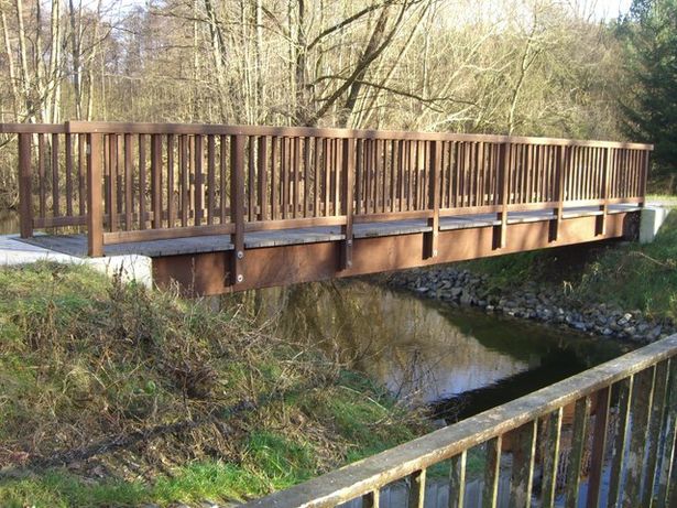 Löcknitzbrücke Fließroute Kienbaum für Fußgänger und Radler