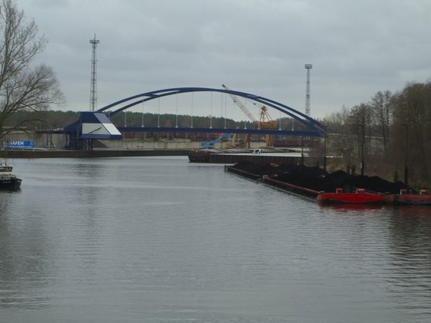 Nordhafenbrücke über den Nottekanal am Nordhafen in Königswusterhausen