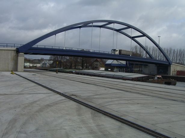 Nordhafenbrücke über den Nottekanal am Nordhafen in Königswusterhausen