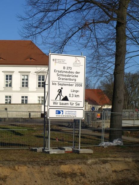 Neue Schloßbrücke über die Schnelle Havel in Oranienburg