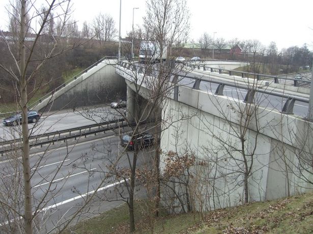 Abfahrtbrücke der A100 zur Alboinstraße