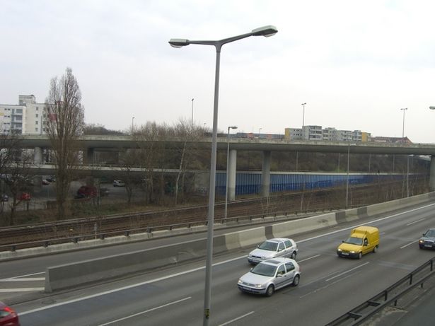 A 100 Brücke Abfahrt zur Konstanzer Straße / Rudolfstädter Straße