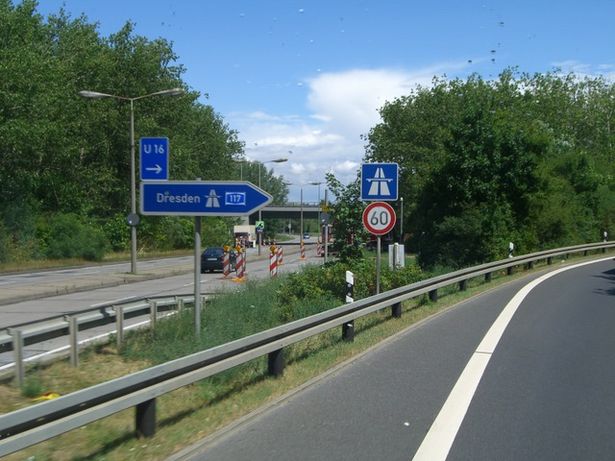 A 117 Brücke / B 96a Straße Am Seegraben