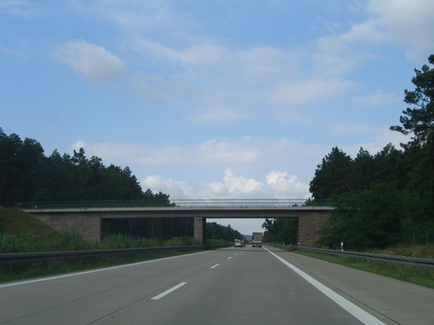 Straßenbrücke zwischen Frauendorf und Kroppen / Autobahn A 13