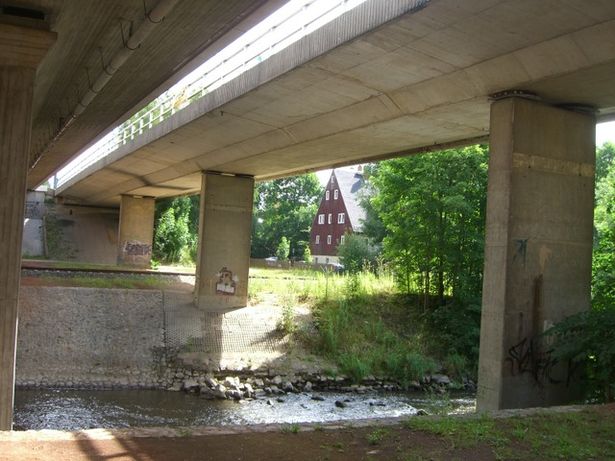 Straßenbahnbrücke / Chemnitz südlich BAS 43554