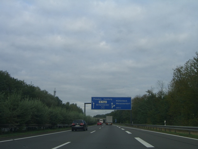 Zehnrutenwegbrücke / A 10 Berliner Ring im Nordabschnitt