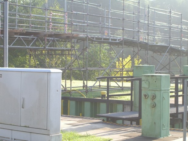 zeitweilige Fußwegbrücke Großes Wehr / Spree