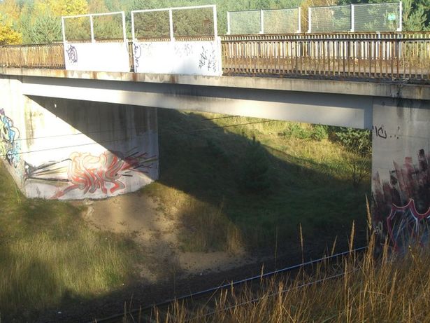 Waldwegstraßenbrücke / EU der Strecke Schönefeld - Potsdam