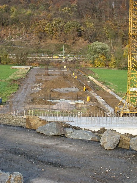 von der Eisenbahnbrücke in Richtung Norden