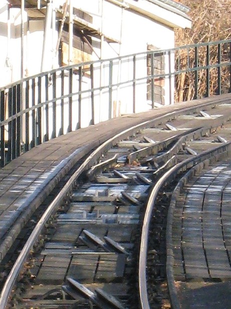 untere Weiche auf der Brücke