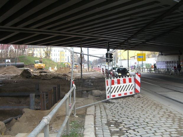 ehem EÜ Gleise zum ehem. Güterbahnhof Pankow / Berliner Straße nun abgerissen