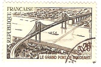 Briefmarke 0,25 Franc Wert zeigt diese Brücke