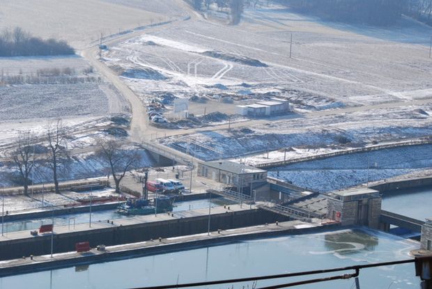 Poppenweiler Schleusenbrücke Hoheneck / Neckar