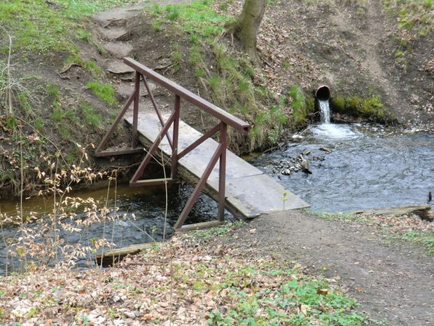 Fußwegbrücke / Fließ zur Alten Oder