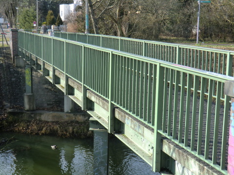 Fußgängerbrücke Bischofstalerstrasse / Wuhle