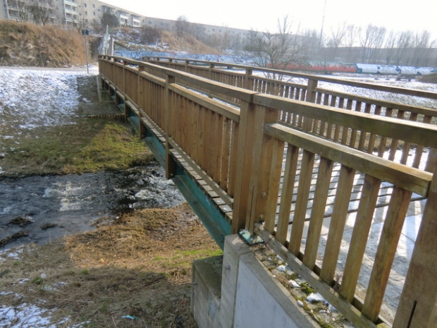 Fußwegbrücke Kummerower Ring - Rohrbruchpark / Wuhle