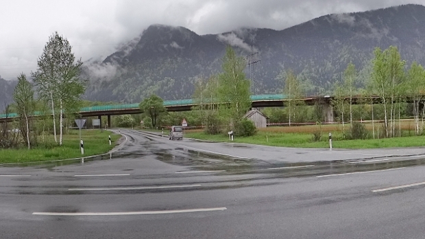 A 95 Autobahnbrücke Eschenlöhe - München / Tal, Loisach u. Partenkirchener Straße und Bundesstraße 2