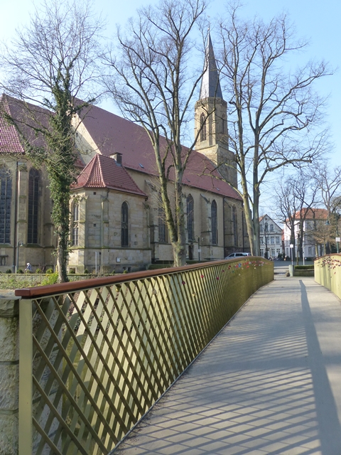 Fußwegbrücke Emsauenweg / Ems