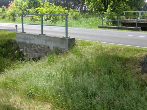 ehem. EÜ Strecke Bad Belzig - Treuenbrietzen / Stauwasserdurchlaß entfernt rechts im Hintergrund