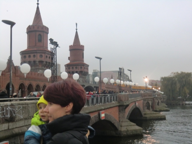 Oberbaumbrücke , am 25. Jahrestages des Falls der Berliner Mauer
