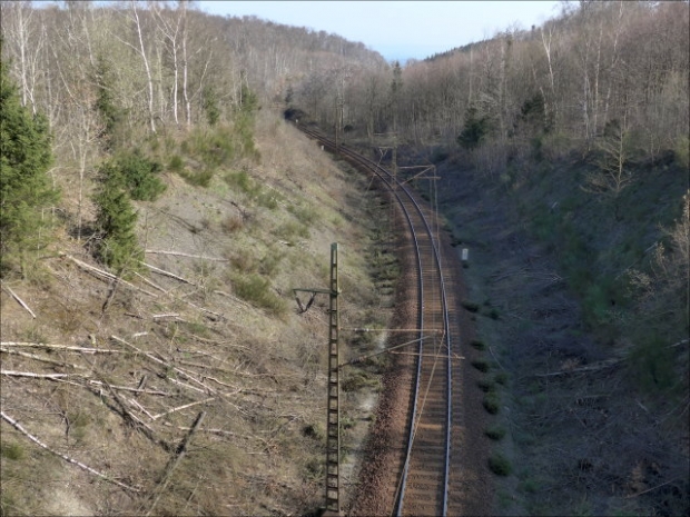 Fußwegbrücke Otto Ebert Straße / EU Strecke Blankenburg - Hüttenrode
