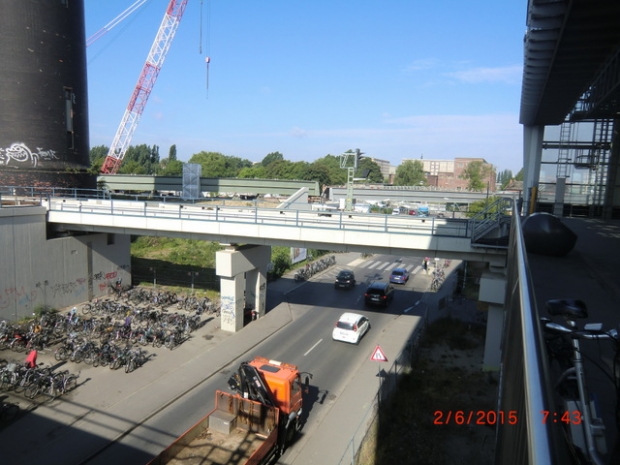 Ostkreuzbrücke Hauptbauwerk, Ringbahn von Nord nach Süd ü.Hauptstraße