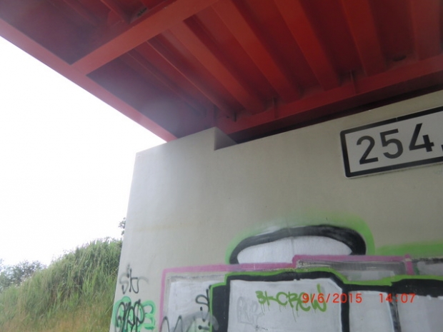 Straßenbrücke im Grünland / Mittellandkanal