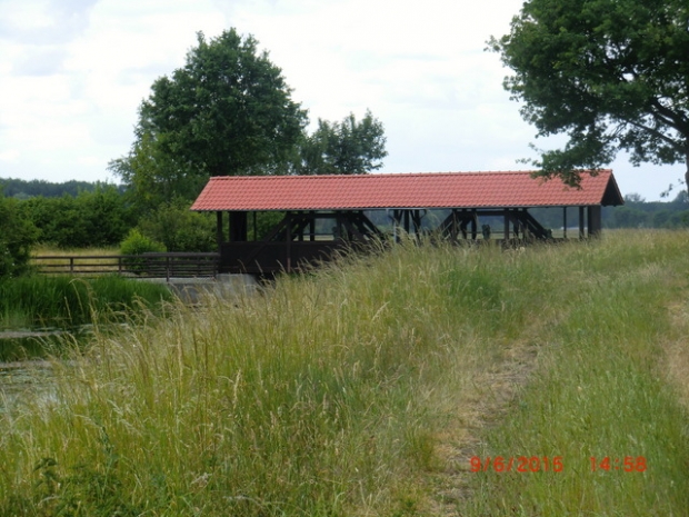 Fußwegbrücke am Stauwerk / Aller