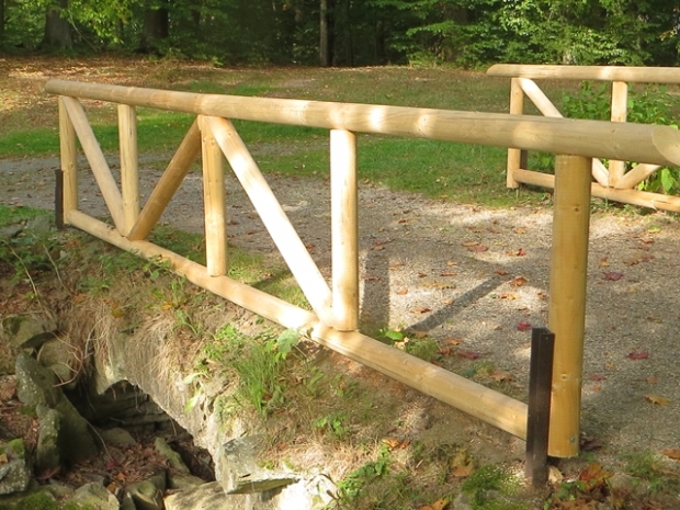 Fußwegbrücke / Friesauzufluß am Pfotenteich