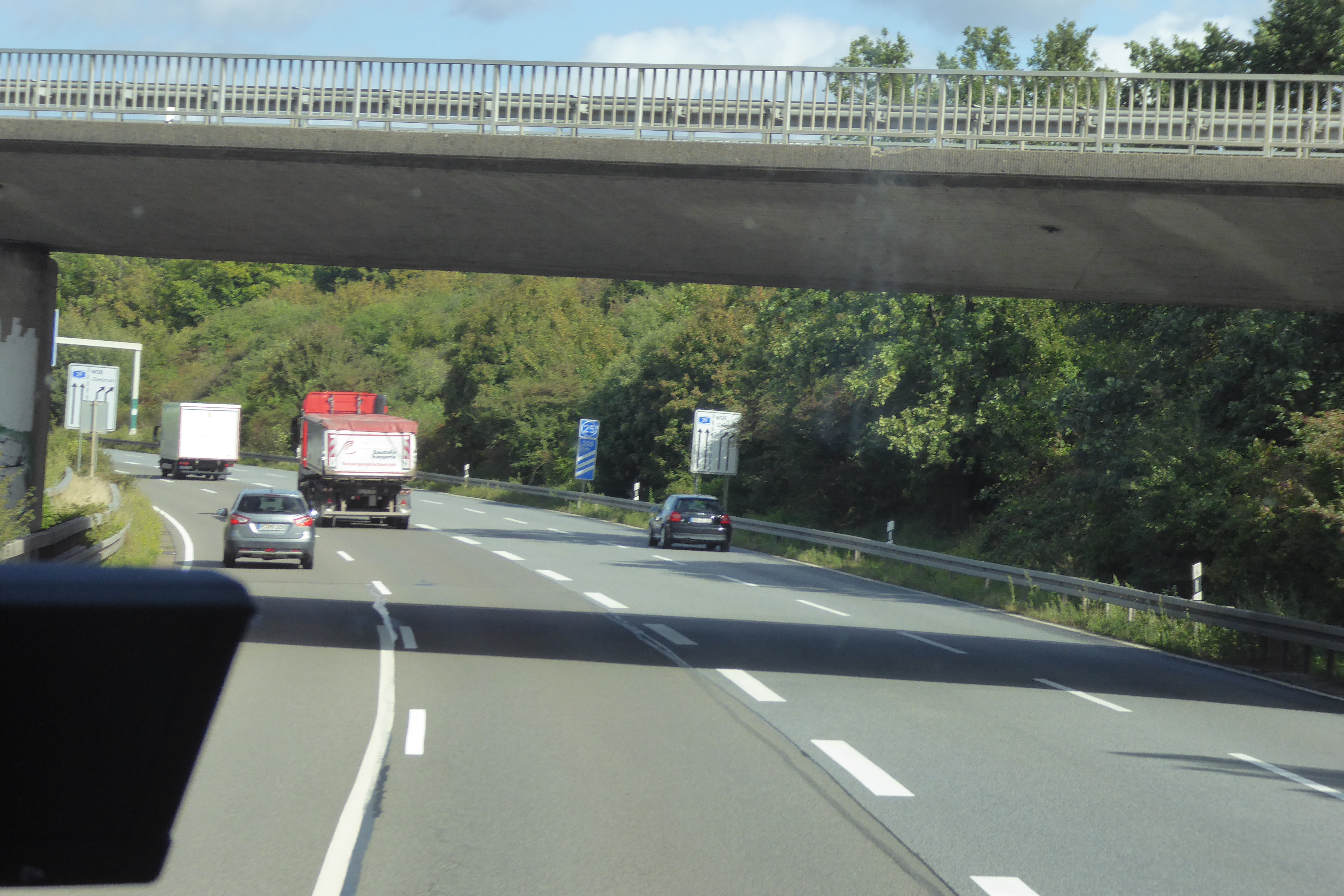 A39 unter der L294, Abfahrt WOB-Mörse