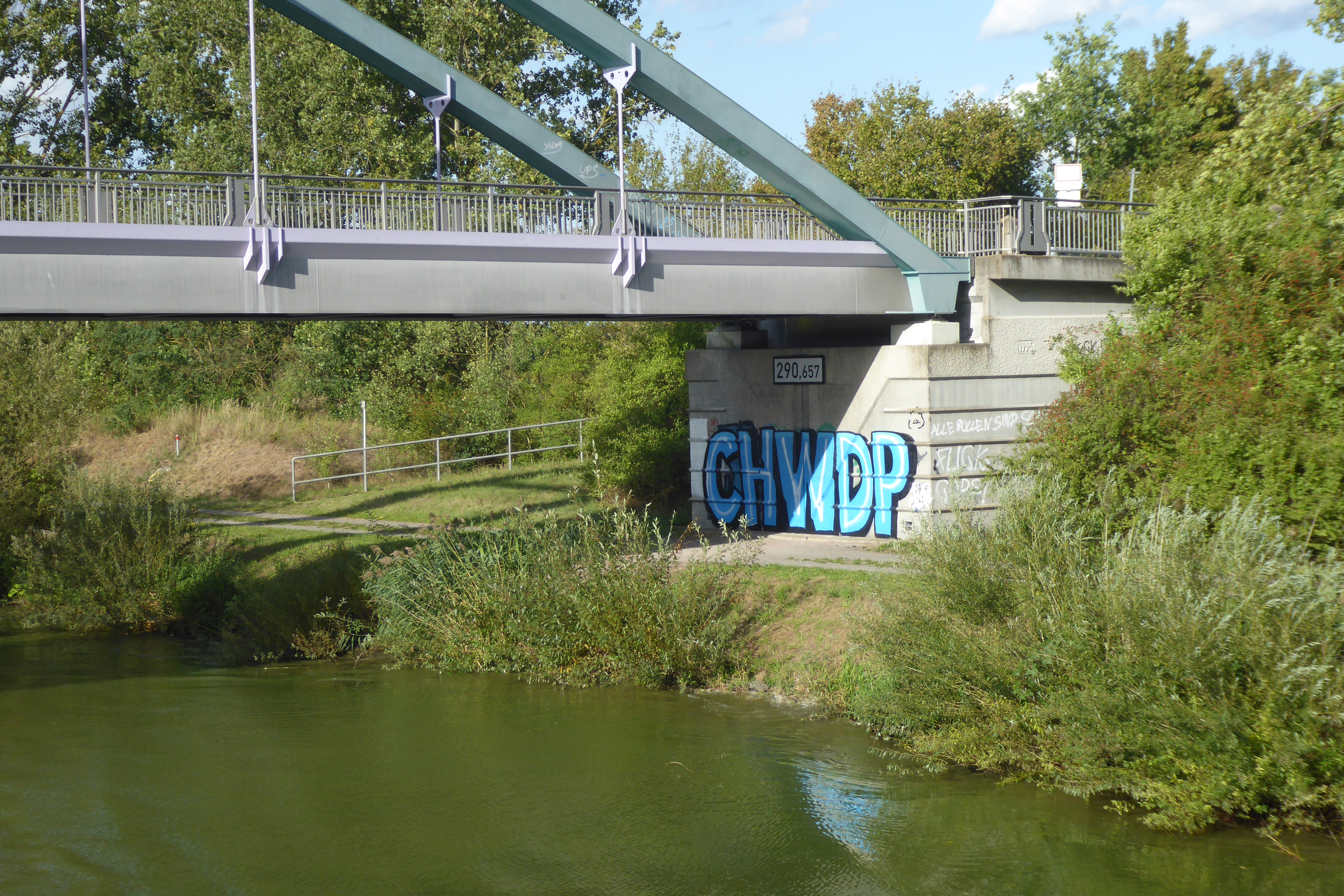 Brücke über Mittellandkanal bei Wiegelitz, Blick nach NO