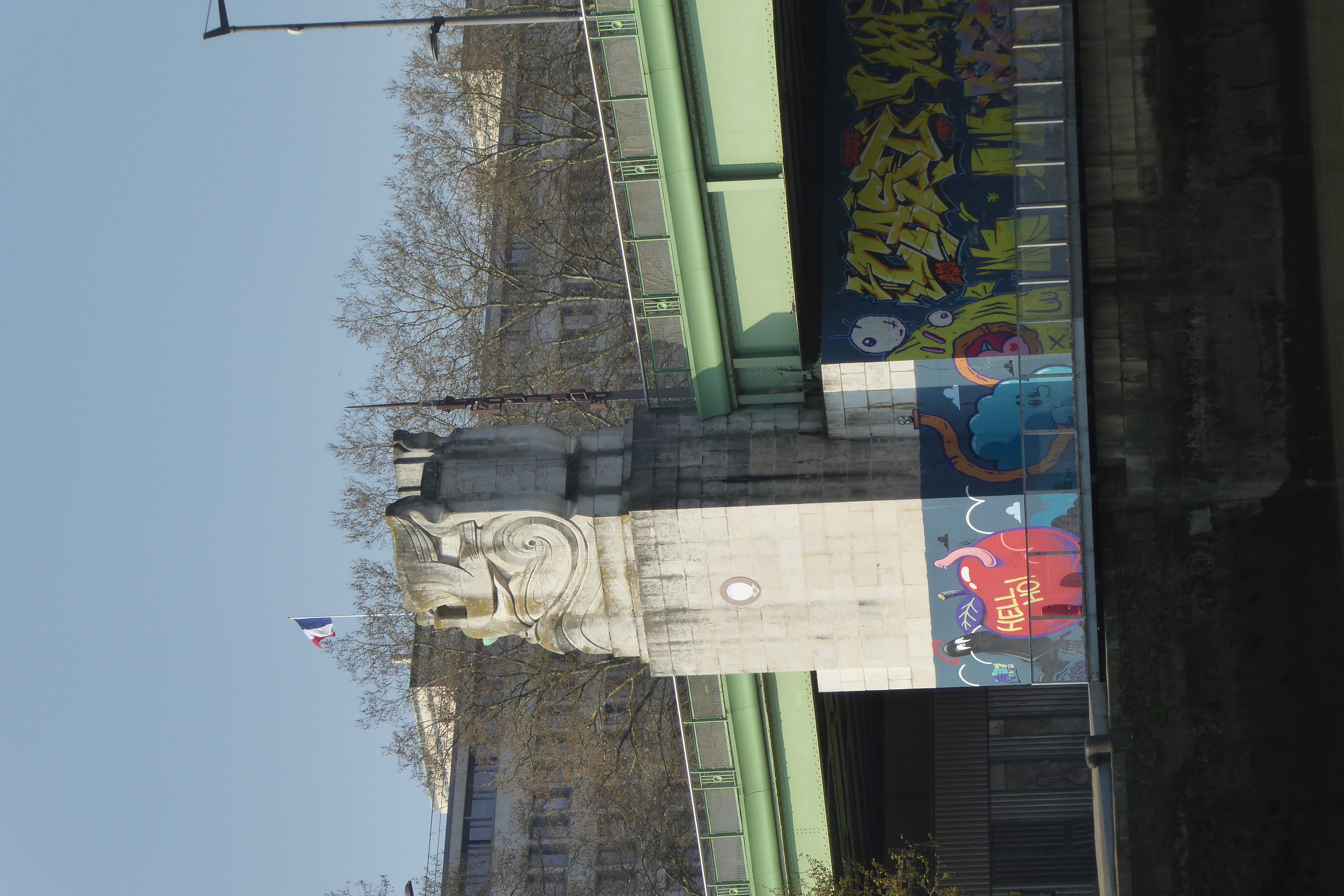Pont Boieldieu, Ansicht von W
