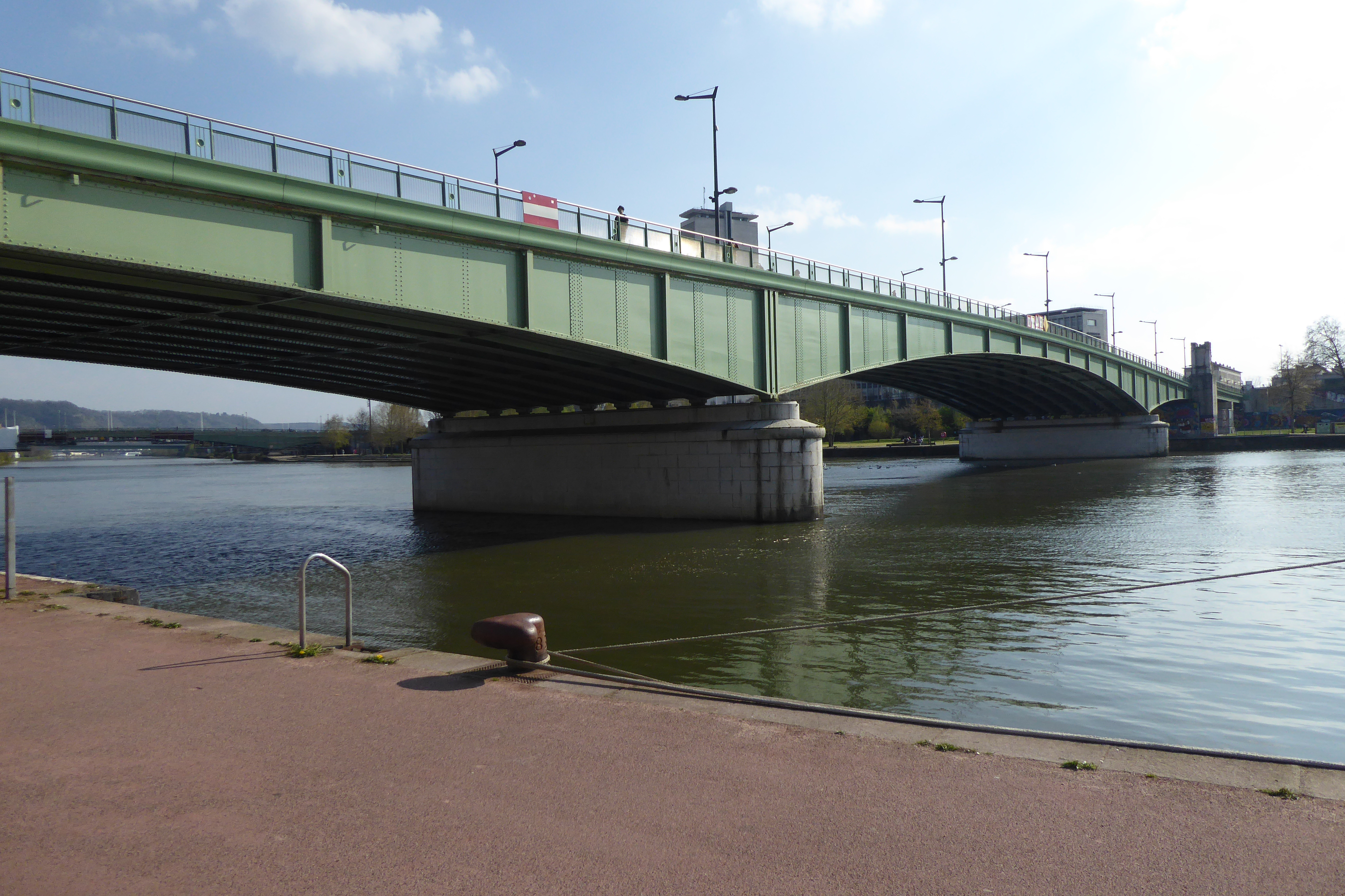 Pont Boieldieu, Ansicht von Westen