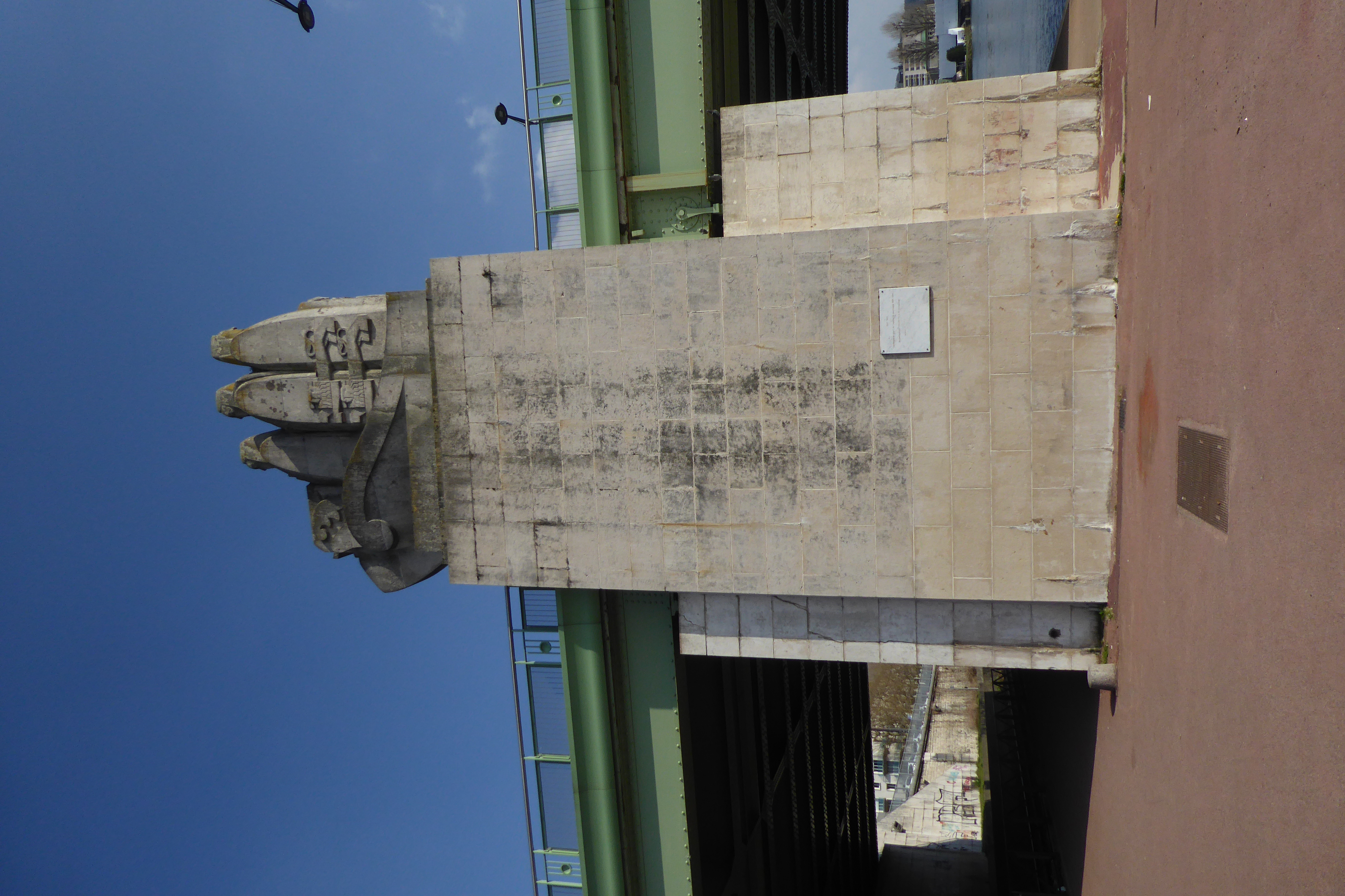 Pont Boieldieu, Ansicht von Westen, nordwestlicher Pfeiler