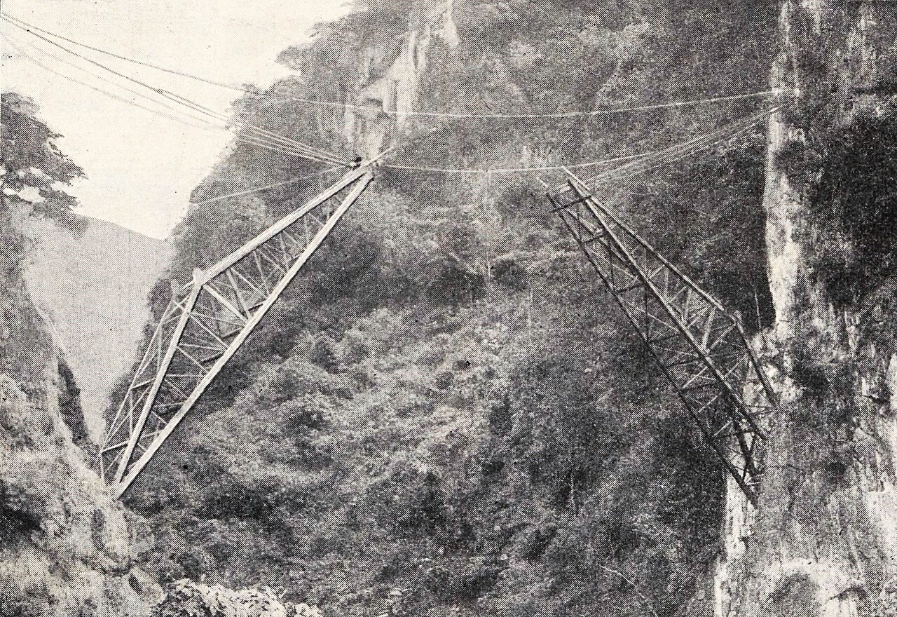 Pont sur le Faux Nam-Ti - Basculement des arbalétriers, dans la revue "Le Génie civil" du 12 février 1910, tome LVI, n°15
