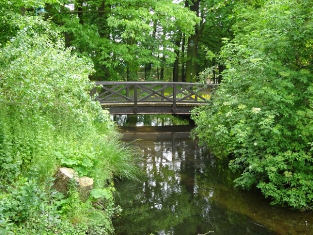 Fußwegbrücke am Schwanenteich / Nieplitz