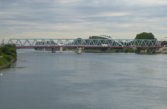 Eisenbahnbrücke Kehl, Ansicht von Norden