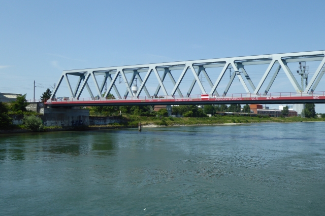 Eisenbahnbrücke Kehl, Ansicht von Süden