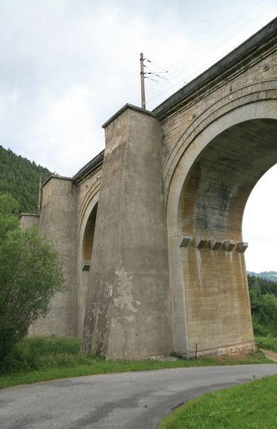 Stützwände auf der Rückseite