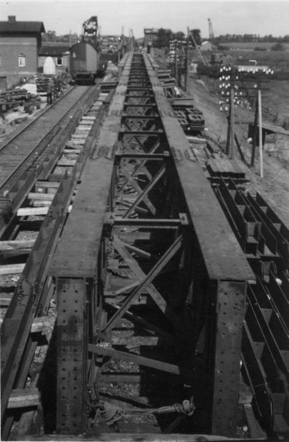 The Assembled Span on the Embankment, Ready for Launching