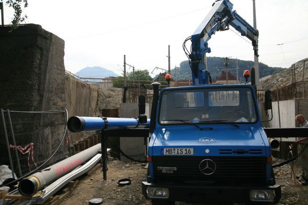 das südliche Widerlager ist in teilbereich schon freigelegt