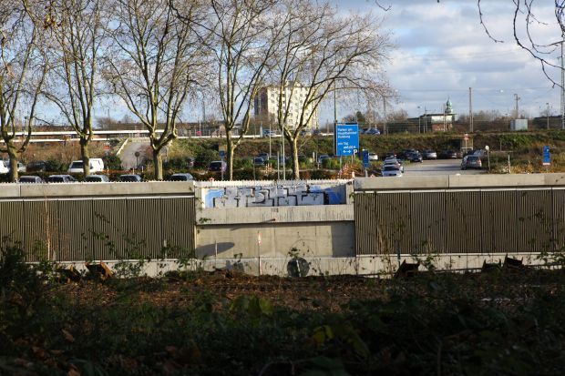 das östliche Widerlager ist fertig