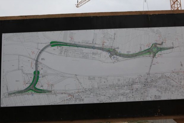 Lageplan der neuen Umgehungsstrasse