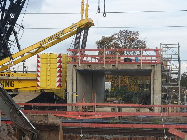 kurz vor der Sperrzeit für die Montage