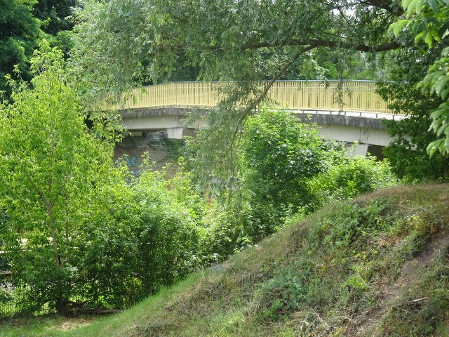 Fußgängerwegbrücke Kastanienboullevard / EU U - Bahnlinie 5 Stecke Alex - Hönow